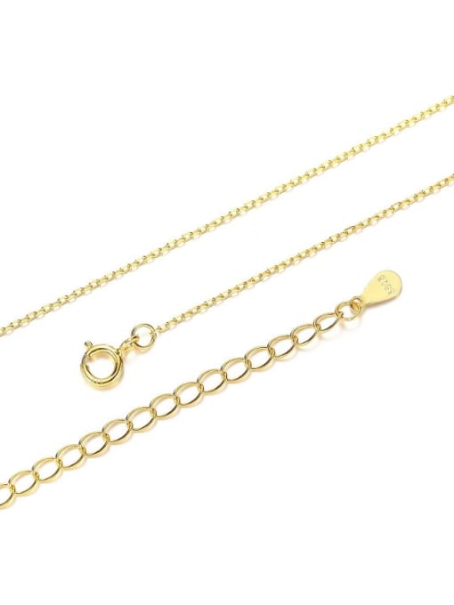 18K gold-plated sterling silver necklace chain 40+5 cm for initial pendants